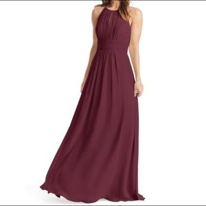 Azazie Bonnie Cabernet Bridesmaid Dress